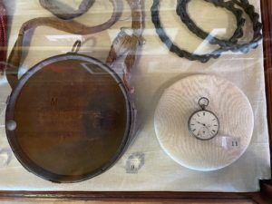 Wooden canteen and pocket watch